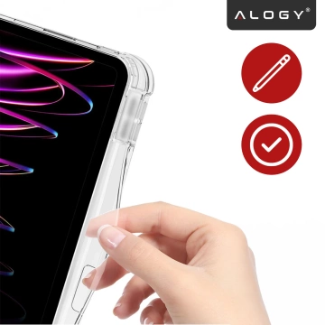 Apple iPad 11. Generation (11 Zoll, 2025) / 10. Generation (10,9 Zoll, 2022) Hybrid-Schutzhülle mit Stifthalter, faltbarer Abdeckung und Standfunktion, Alogy HybridBook™ Hülle – Grau