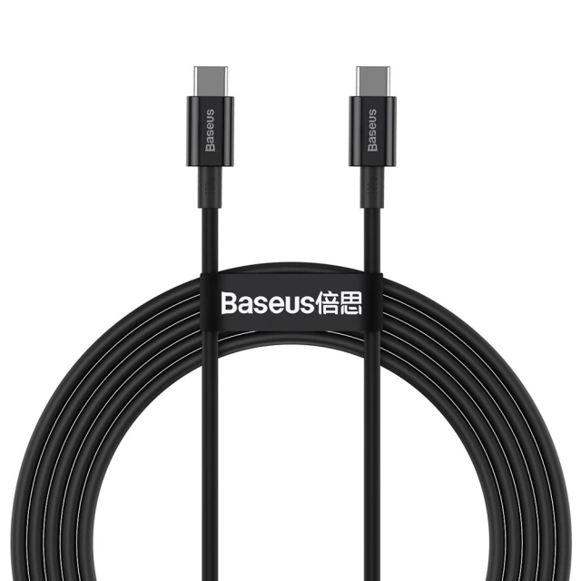 Baseus Superior Kabel USB Typ C - USB Typ C Kabel Schnellladung Quick Charge / Power Delivery / FCP 100W 5A 20V 2m schwarz (CATYS-C01)