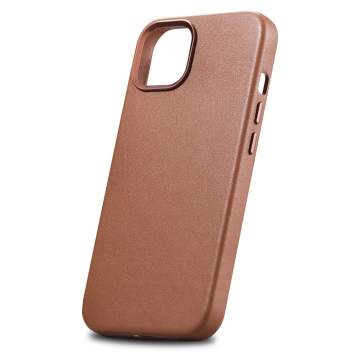 iCarer Case Lederhülle für iPhone 14 Plus braun (kompatibel mit MagSafe)