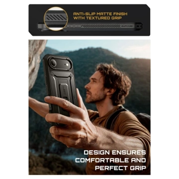 Etui Supcase UB Pro do iPhone 17 Air Black Pancerne 3w1 z Klipsem
