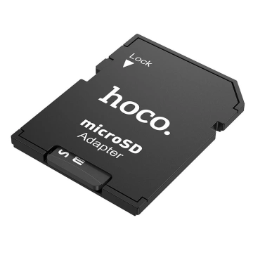 HOCO Adapter Kart Pamięci SD HB22 Uniwersalny MicroSD na SD Czarny