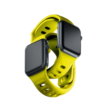 Smartwatch-Zubehör 3mk Silikon-Uhrenarmband für Apple Watch 42/44/45/49 mm Gelb