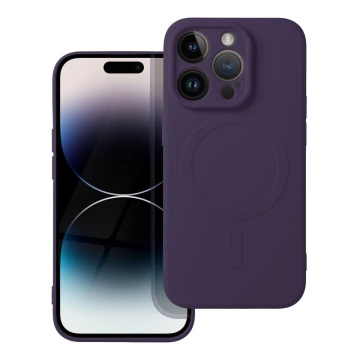 Silikon-Mag-Cover für IPHONE 14 PRO dunkelviolett