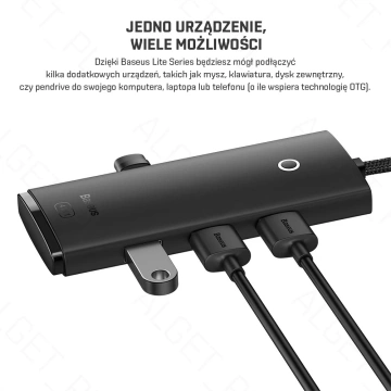 BASEUS Adapter HUB USB-C do 4x USB-A 100cm 