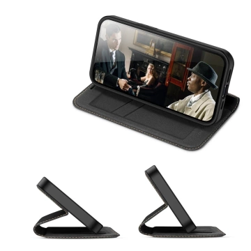 Dux Ducis Skin X2 Hülle für iPhone 14 Plus Hülle mit magnetischer Klappe schwarz