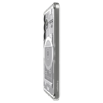 Schwarze Hülle für Galaxy S25 Zero One White Spigen Ultra Hybrid MagSafe