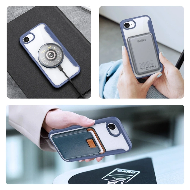 Etui ochronne Dux Ducis Skin X Pro z MagSafe na iPhone 16e – niebieskie