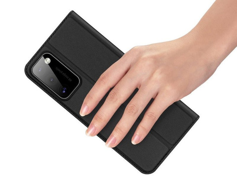 Dux Ducis Skin Schutzhülle aus Leder für Samsung Galaxy A41 Schwarz