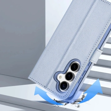 Samsung Galaxy S25 Dux Ducis Lava Lederhülle Blau