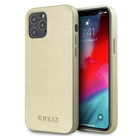 Guess GUHCP12LIGLGO iPhone 12 Pro Max 6,7" złoty/gold Hardcase Iridescent