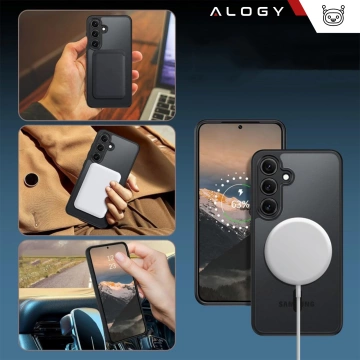 Hülle für Apple iPhone 16 Pro Max Alogy Anti-Shock Hybrid Case für MagSafe Transparent
