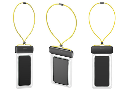 Baseus Wasserdichte Hülle für das Telefon 7.2 '' IPX8 Schwarz und Gelb