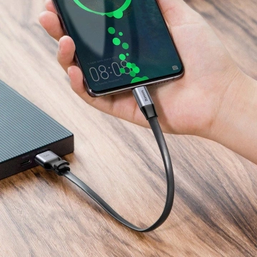 Baseus Simple płaski kabel przewód USB / USB Typ C SuperCharge 5A 40W Quick Charge 3.0 QC 3.0 23cm złoty (CATMBJ-BV3)