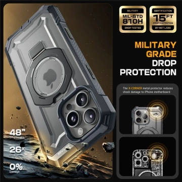 Etui Supcase UB Grip Mag Safe für iPhone 16 Pro Max Grau