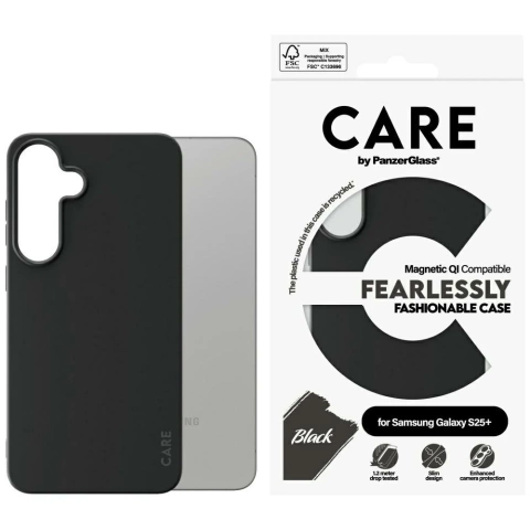 CARE Case für Samsung Galaxy S25 von PanzerGlass Fashion Qi MagSafe Schwarz