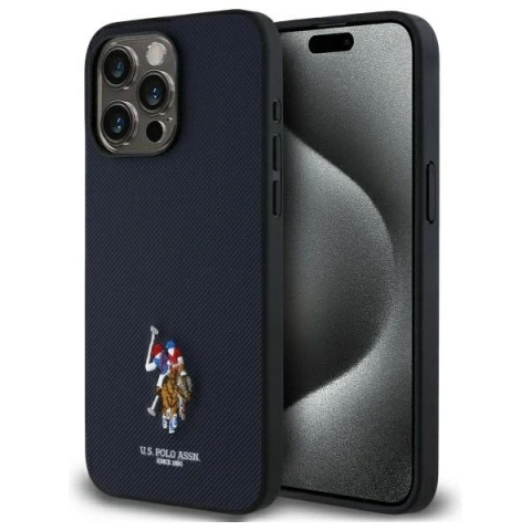 Etui do iPhone 15 Pro Max US Polo Embroidered DH Color Granatowe