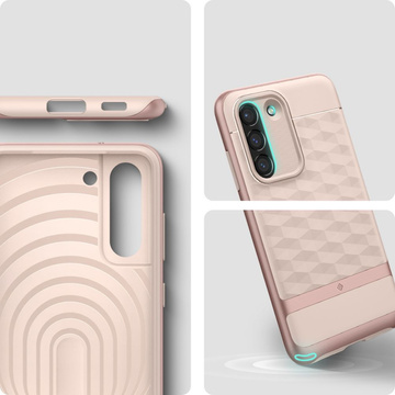 Eingebaut in Spigen Caseology Parallax für Samsung Galaxy S21 FE Indi Pink