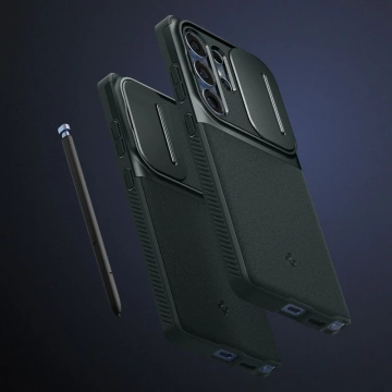 Etui für Samsung Galaxy S25 Ultra Abyss Green Spigen Optik Armor