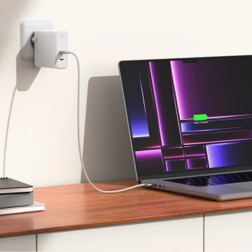 Spigen ArcStation Pro GaN-1402 140W USB-C 2xPD Weißes Wandladegerät