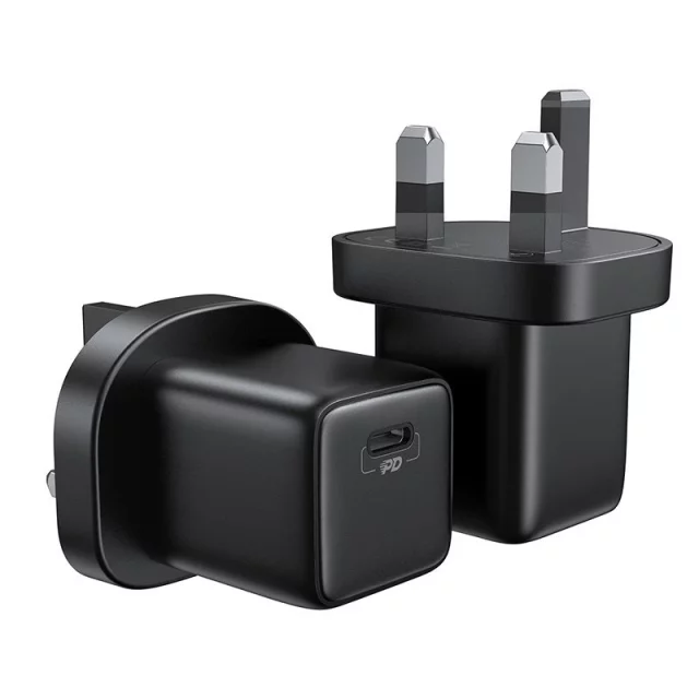Joyroom Kleines schnelles USB Typ C PD-Ladegerät 25 W UK-Stecker Schwarz (L-P251)