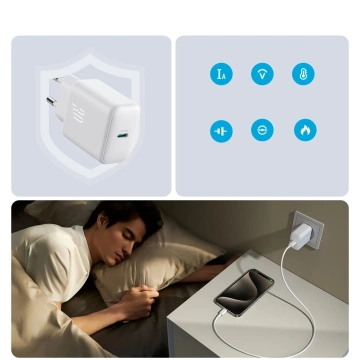 Joyroom JR-TCF24 USB-C PD 30W QC SFC Netzwerkladegerät – Weiß