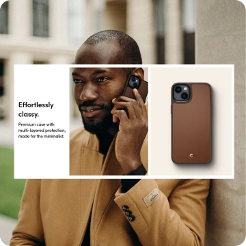 Etui Spigen Cyrill Kajuk Mag MagSafe für Apple iPhone 14 Plus Saddle Brown