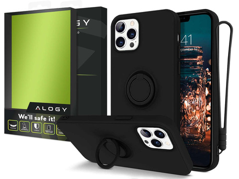 Ring Ultra Slim Alogy Silikonhülle für iPhone 12 Pro Max 6.7 Schwarz