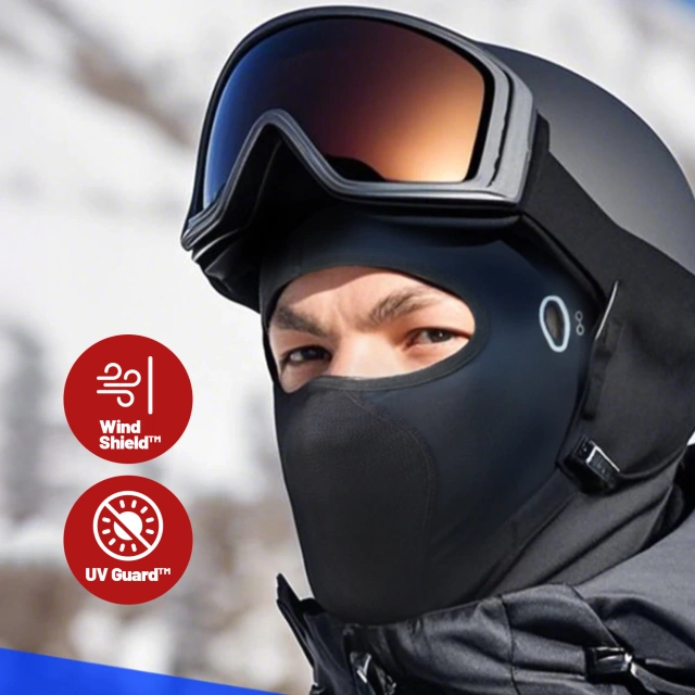 Kominiarka Motocyklowa Kewig Oddychająca i Wiatroszczelna, Pod Kask na Motor i Skuter, Szybkoschnąca, Odprowadzająca Wilgoć, Antybakteryjna i z Ochroną UV – Czarna