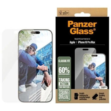 Gehärtetes Glas für iPhone 16 Pro Max PanzerGlass Displayschutzfolie Classic Fit