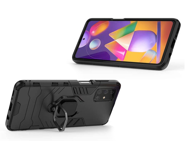 Etui Alogy Stand Ring Armor do Samsung Galaxy M31s czarne