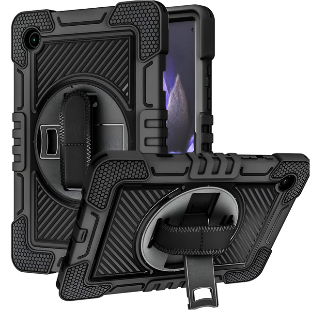 Etui do Samsung Galaxy Tab A11+ / A9+ Plus 2023 11" X210/X215/X216 pancerne obudowa z paskiem Alogy Case czarne