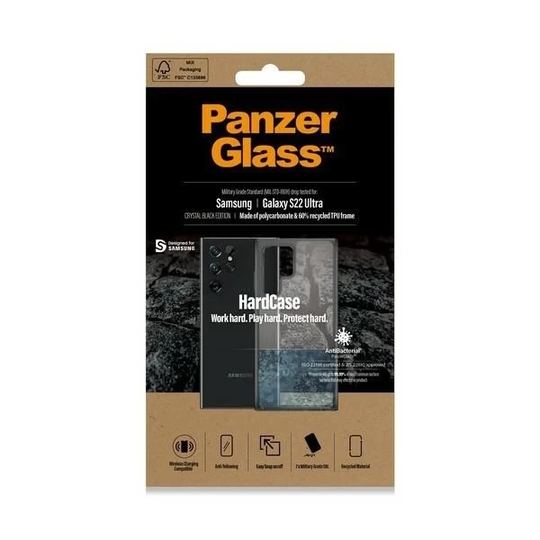 Etui do Samsung Galaxy S22 Ultra PanzerGlass HardCase Antibacterial Clear