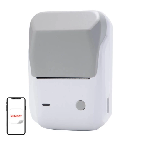Niimbot B1 Mobiler Thermo-Etikettendrucker Grau Bluetooth