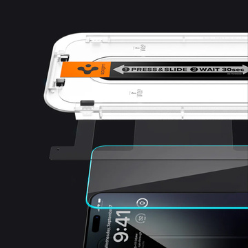 Szkło hartowane do iPhone 15 Pro Spigen Glas.TR "EZ FIT" Clear