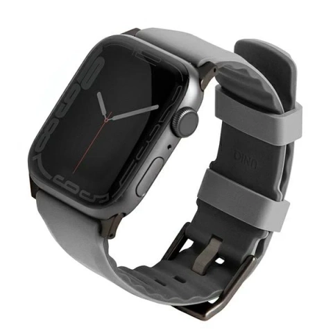 Pasek UNIQ Linus Apple Watch Series 4/5/6/7/8/SE/SE2/Ultra 42/44/45mm Airosoft Silikon szary/kreidegrau