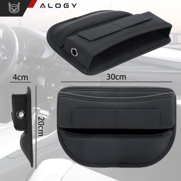 Auto-Organizer für das Auto zwischen den Sitzen Alogy Car Front Seat Storage Box schwarz