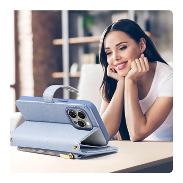 iPhone 15 Pro Dux Ducis Lawa Wallet Mag Lederhülle Blau