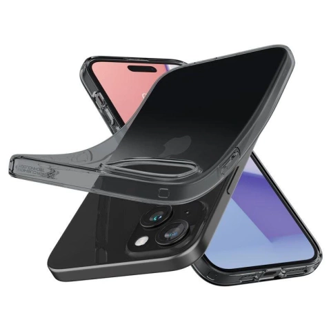 Etui Spigen Crystal Flex do Apple iPhone 15 Plus - szaro-przezroczyste