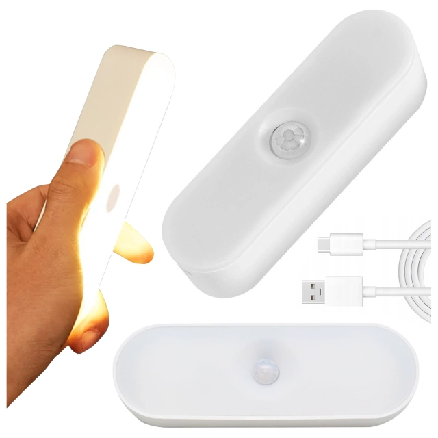 Lampka nocna Alogy Sensor Lamp z czujnikiem ruchu 14cm lampa szafkowa biurkowa na magnes Biała
