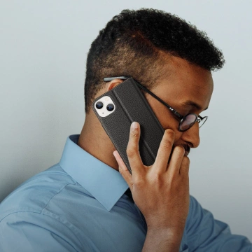Dux Ducis Skin X2 Hülle für iPhone 14 Plus Hülle mit magnetischer Klappe schwarz