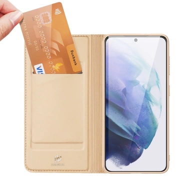 Dux Ducis Skin Pro Holster Cover Flip Cover für Samsung Galaxy S22 (S22 Plus) gold