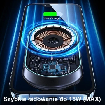 USAMS Magnetic Wireless Charging 15W induktiver Telefon-Autohalter für Lüftungsschlitze. CD182ZJ01 (US-CD182) schwarz/schwarz