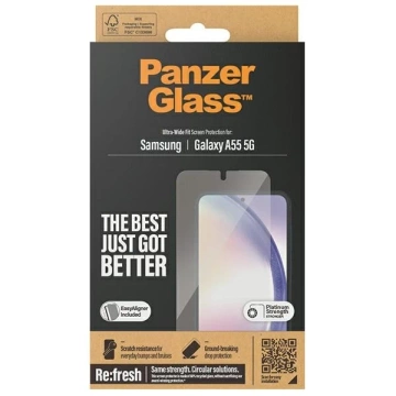 Szkło hartowane do Samsung Galaxy A55 5G PanzerGlass Refresh Ultra-Wide-Fit Easy Aligner