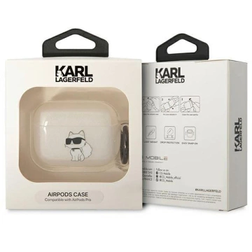 Etui ochronne na słuchawki Karl Lagerfeld do Airpods Pro cover transparent Ikonik Choupette