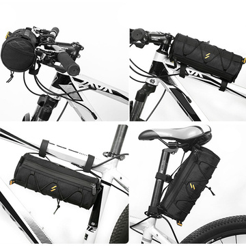 Alogy Fahrradtasche Radstange Fahrradtasche Wasserdichte Fahrradtasche 2,5 L Schwarz