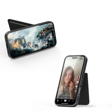 iPhone 16 Hülle Dux Ducis Rafi II Mag MagSafe RFID Ständer Schwarz