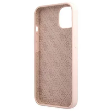 Ratet mal, GUHMP13MLSLMGLP iPhone 13 6,1" jasnoróżowy/hellrosa Hardcase Silikonschrift Gold Logo Magsafe
