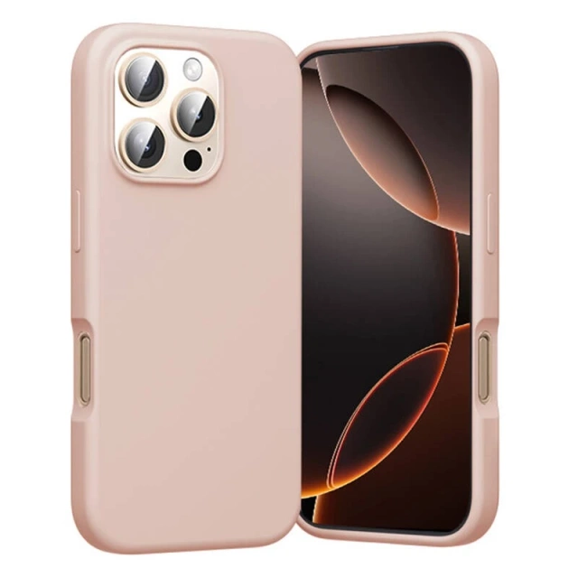 Etui ochronne do iPhone 16 Pro z MagSafe silikon różowe Vention