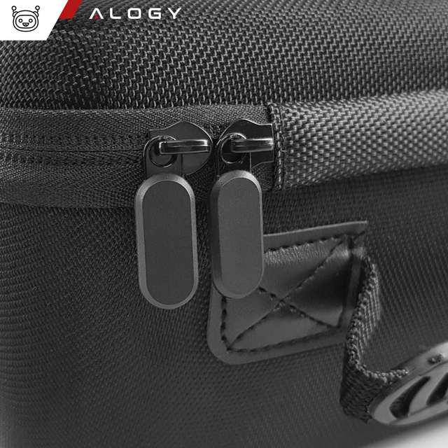 Etui kuferek walizka torba do Nintendo Switch OLED akcesoria 21 gier Alogy Wodoodporne z paskiem Czarny