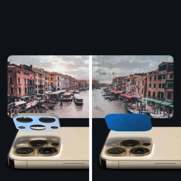 2x Kamera Glas Objektivdeckel Spigen Optik.TR Kameraschutz für iPhone 13 Pro / 13 Pro Max Gold